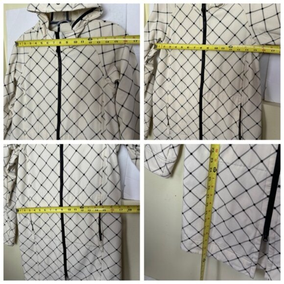 Lululemon RARE Apres Hood Coat Trench Check Jacket Light Water Resistant Zip 6 - Picture 15 of 15